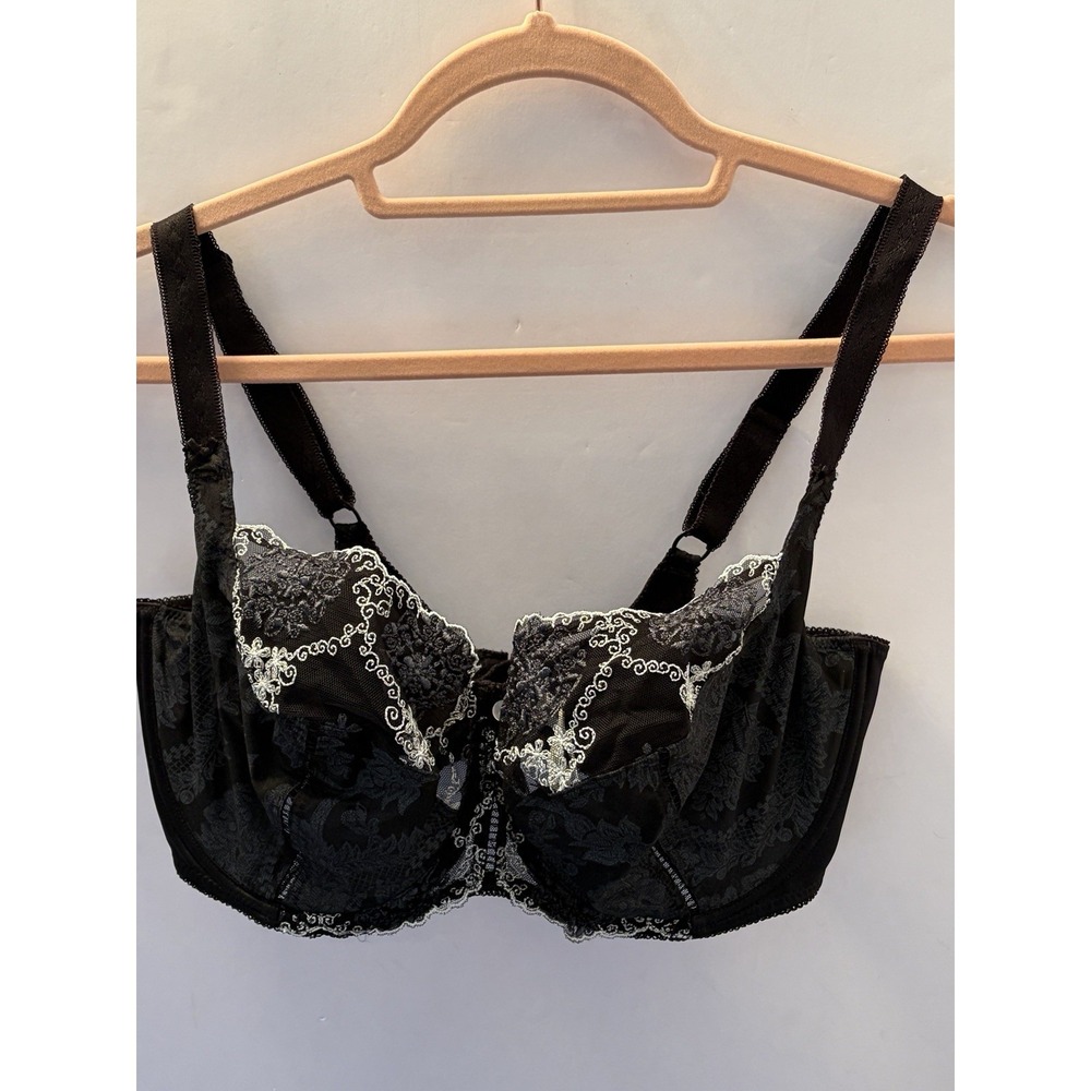 Empreinte Lilly Rose Demi Bra 0882 Black Lace 36F French Luxury Lingerie